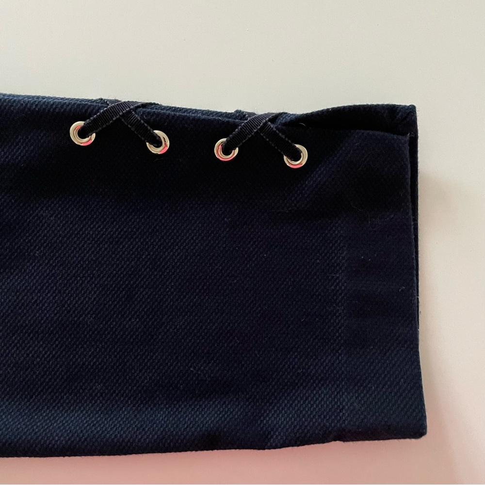 Carolina Herrera Cotton Navy Pants with Lace Up Detail on Leg Women’s Size 4